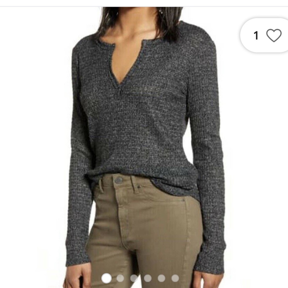 Socialite long sleeved thermal Henley top
